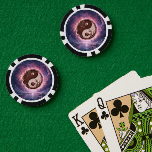 Lot De Jeton De Poker Équilibre au clair de lune – Yin Yang de la lumièr