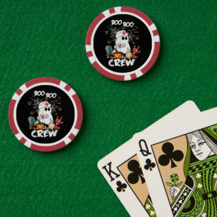 Lot De Jeton De Poker Équipage Boo Boo fantôme infirmière Halloween épou