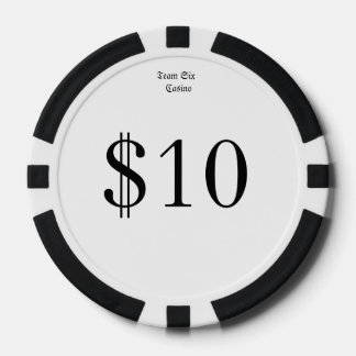 Lot De Jeton De Poker Équipe Six (Funny Casino Money) $10 pièce de casin