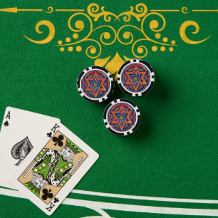 Lot De Jeton De Poker Étoile de David