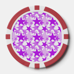 Lot De Jeton De Poker Étoiles 3 Violettes