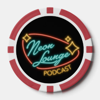 Lot De Jeton De Poker Étui pour téléphone avec logo Neon Lounge
