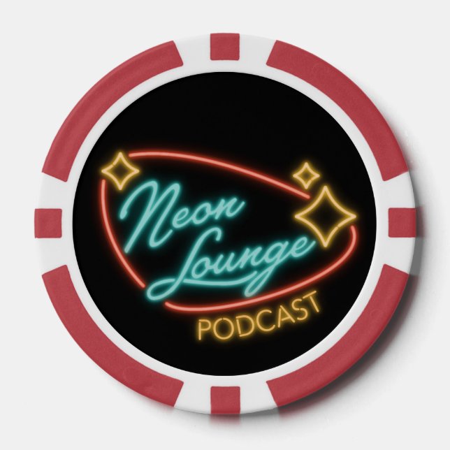 Lot De Jeton De Poker Étui pour téléphone avec logo Neon Lounge (Recto)