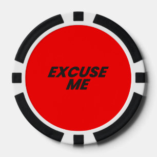 LOT DE JETON DE POKER EXCUSE-MOI POKER CHIP