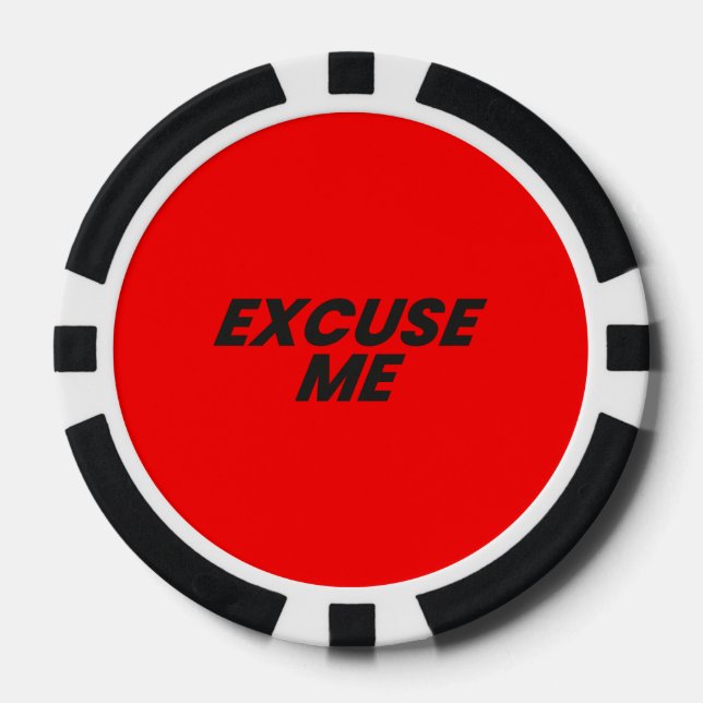 LOT DE JETON DE POKER EXCUSE-MOI POKER CHIP (Recto)