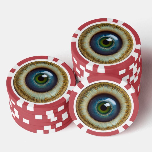 Lot De Jeton De Poker Eyeball étoile (Empiler)