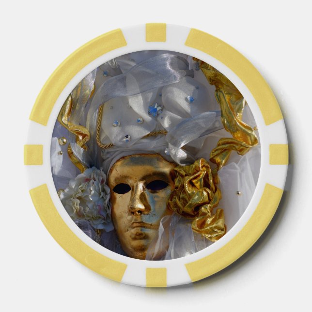 Lot De Jeton De Poker Face dorée (Recto)