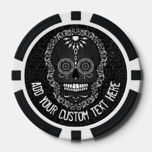 Lot De Jeton De Poker Feliz Muertos - Crâne Sugar Chips de Poker personn