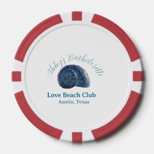 Lot De Jeton De Poker fête de fiançailles club de plage nom coquillage m