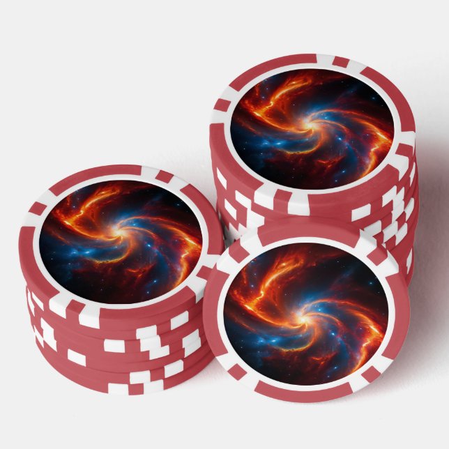 Lot De Jeton De Poker Feu galactique (Empiler)