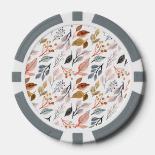 Lot De Jeton De Poker feuille d'arbre