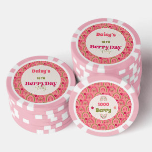 Lot De Jeton De Poker Fields fraises délicieux Anniversaire