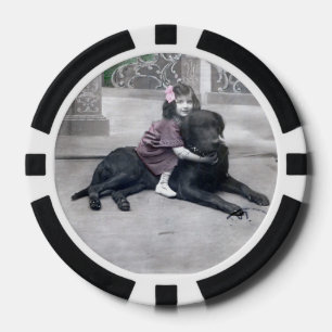 Lot De Jeton De Poker Fille et son chien