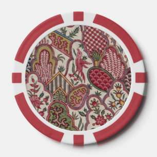Lot De Jeton De Poker Fleur de style campagnard français vintage avec mo