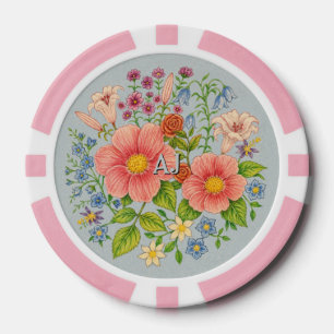 Lot De Jeton De Poker Fleurs personnalisées