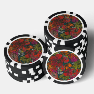 Lot De Jeton De Poker Flower Medley
