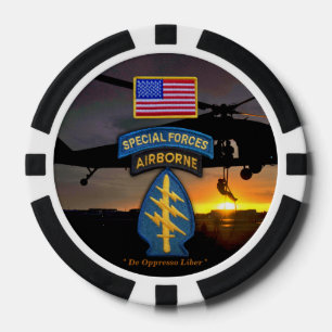 Lot De Jeton De Poker forces spéciales berets verts sf anciens combattan