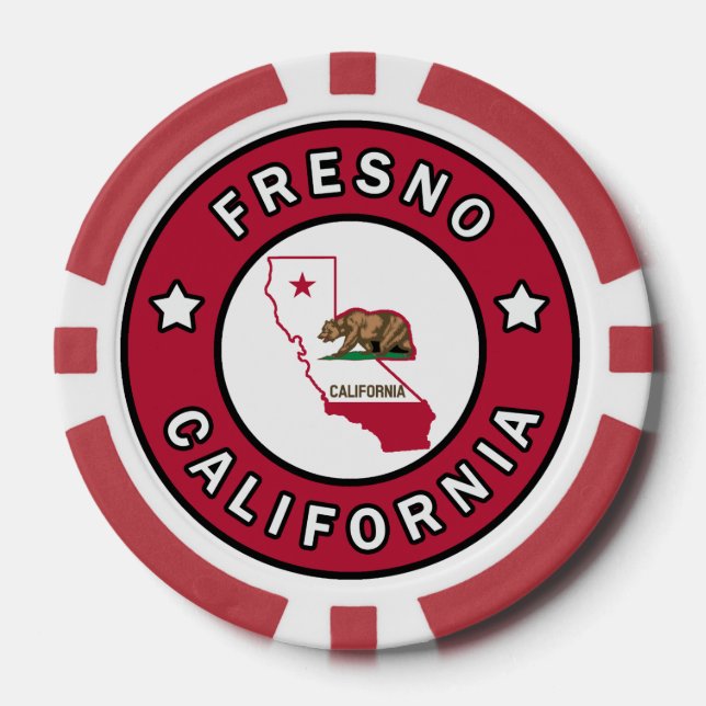 Lot De Jeton De Poker Fresno Californie (Recto)