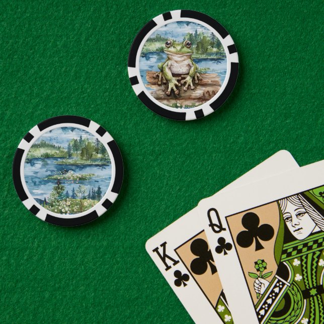 Lot De Jeton De Poker Frog On Logs Lake (Table de poker (double))