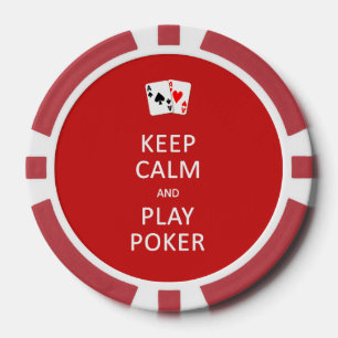 Lot De Jeton De Poker GARDER CALME & PLAY POKER puces personnalisées