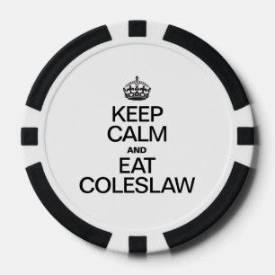 LOT DE JETON DE POKER GARDEZ LE CALME ET MANGEZ COLESLAL