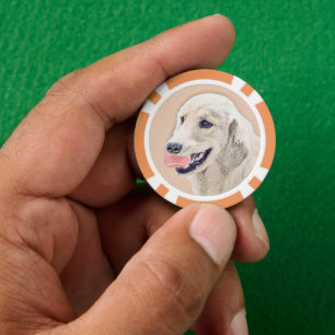 Lot De Jeton De Poker Golden Retriever avec Tennis Ball Peinture Chien A
