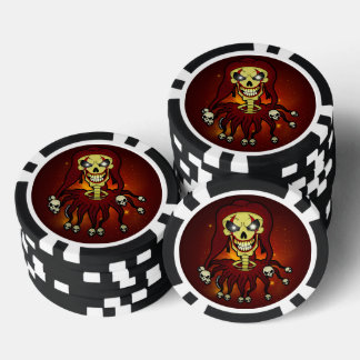 Lot De Jeton De Poker Graphismes Screwball Joker Mort