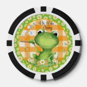 Lot De Jeton De Poker Grenouille "Oh, Bonjour le printemps"   saison amu