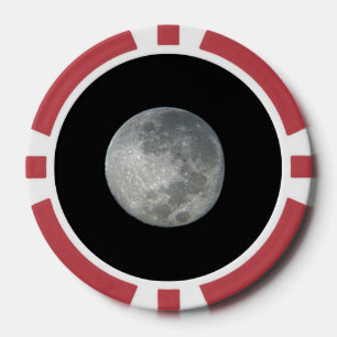 Lot De Jeton De Poker Gros plan sur la pleine lune dans le ciel nocturne