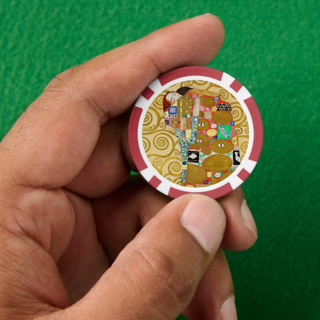 Lot De Jeton De Poker Gustav Klimt Exécution Nouveau Couple (main)