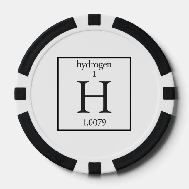 Lot De Jeton De Poker Hydrogène (Recto)
