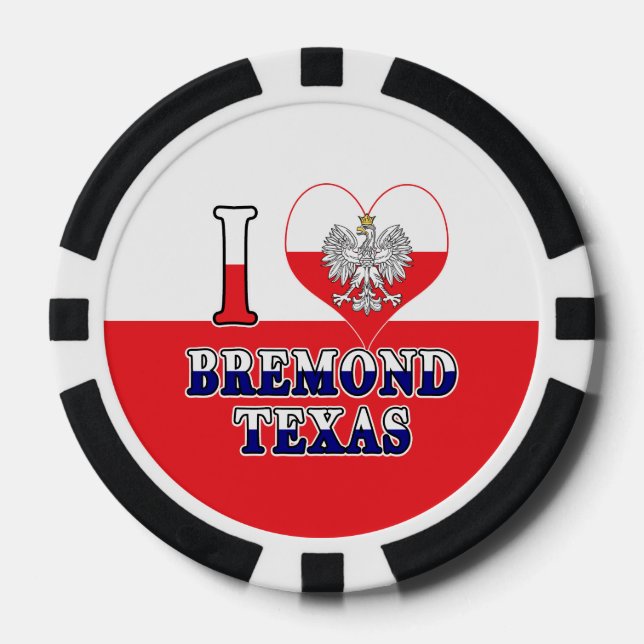 Lot De Jeton De Poker I Heart Bremond Texas (Recto)