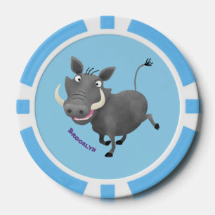 Lot De Jeton De Poker Illustration amusante d'un cochon de phacochère af