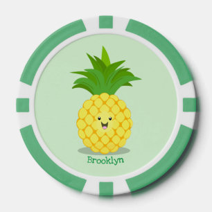 Lot De Jeton De Poker Illustration d'ananas mignon