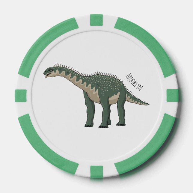 Lot De Jeton De Poker Illustration de Barapasaurus (Recto)