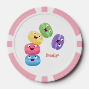 Lot De Jeton De Poker Illustration de caricature de macarons marrant mig
