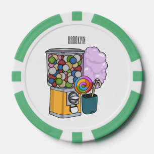 Lot De Jeton De Poker Illustration de dessin de bonbon
