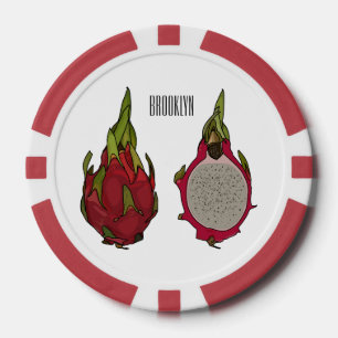 Lot De Jeton De Poker Illustration de dragon fruit