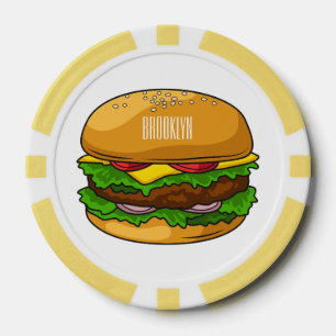 Lot De Jeton De Poker Illustration de Hamburger