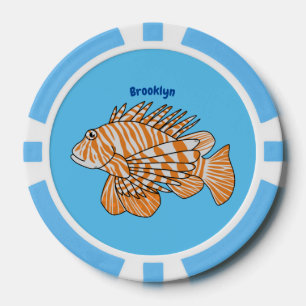 Lot De Jeton De Poker Illustration de Happy lionfish