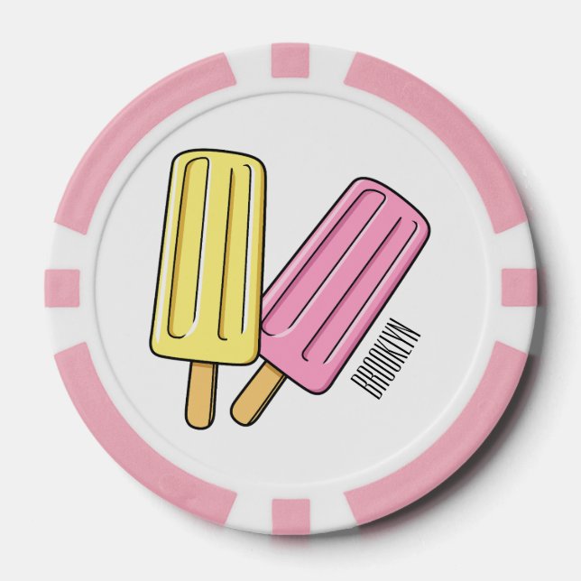 Lot De Jeton De Poker Illustration de Ice pop (Recto)