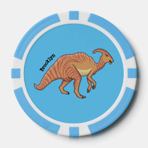 Lot De Jeton De Poker Illustration de la caricature de dinosaure du para