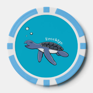 Lot De Jeton De Poker Illustration de la petite tortue de mer