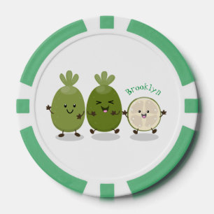 Lot De Jeton De Poker Illustration de mignonne guava feijoa