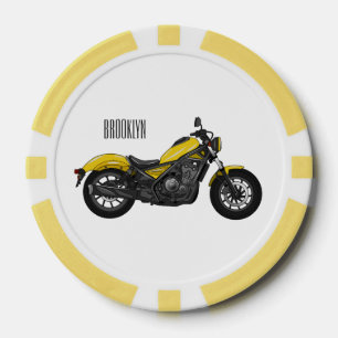 Lot De Jeton De Poker Illustration de moto Cruiser