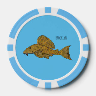 Lot De Jeton De Poker Illustration de poisson Pleco
