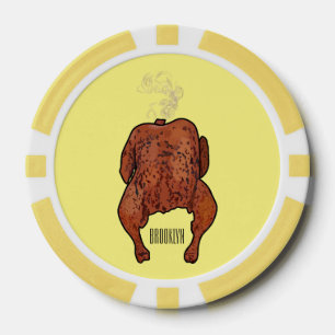 Lot De Jeton De Poker Illustration de poulet rôti