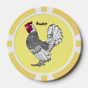 Lot De Jeton De Poker Illustration de poulet Sebright
