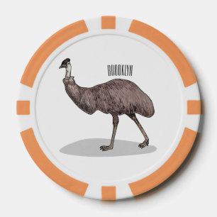Lot De Jeton De Poker Illustration d'Emu bird