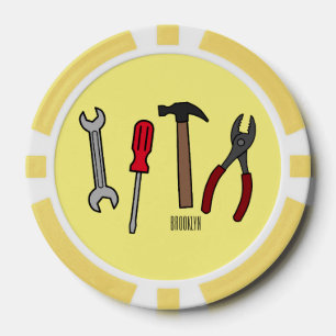 Lot De Jeton De Poker Illustration des outils de menuiserie